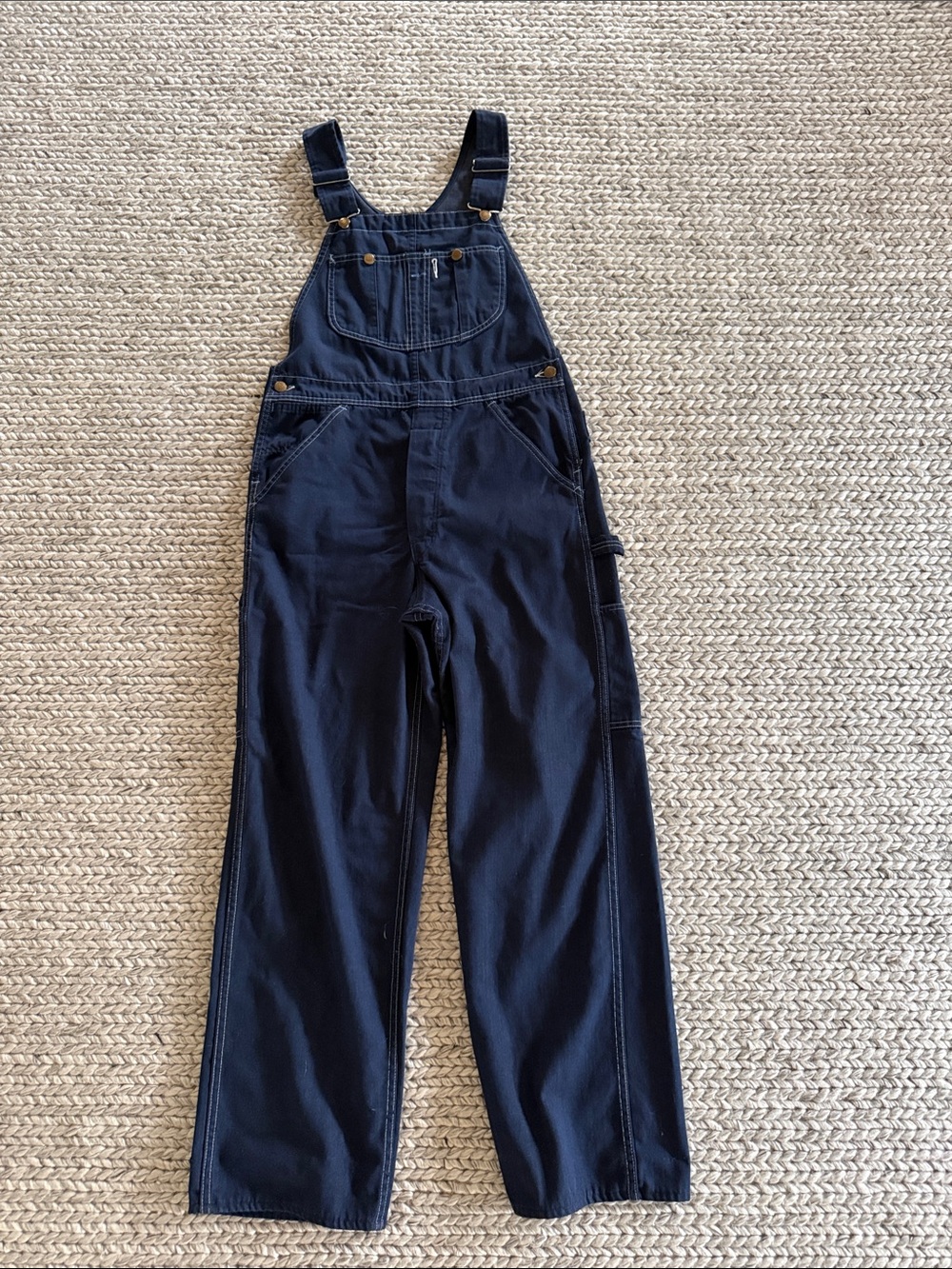 Vintage Sears Navy Blue Overalls with Front Pocket